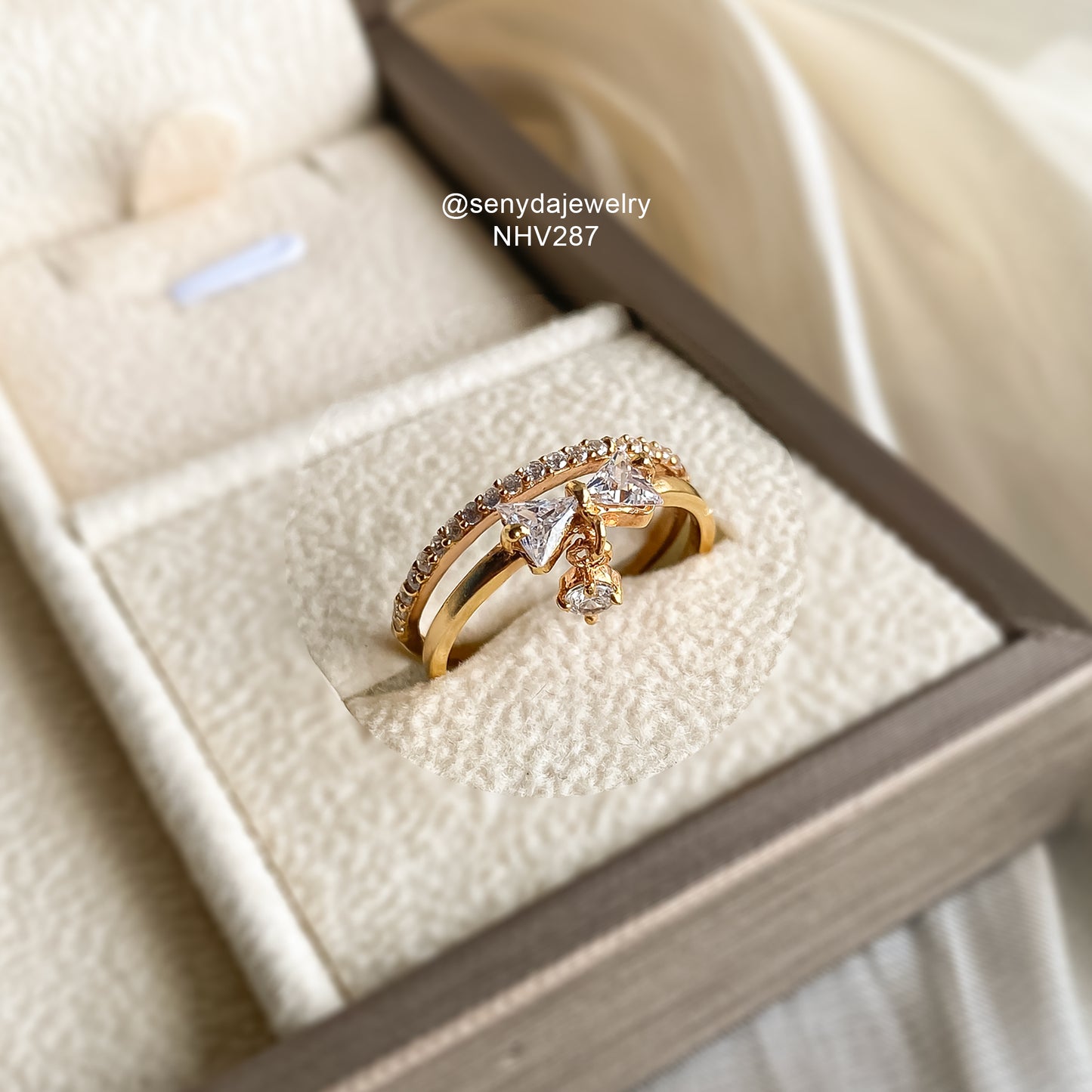 Senyda 10K Solid Gold Special Ring - LOVY RING