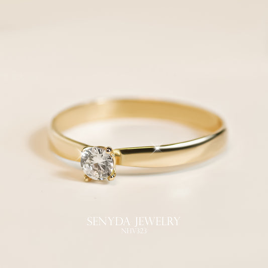 Senyda 18K Solid Gold Classic Ring - MIA RING