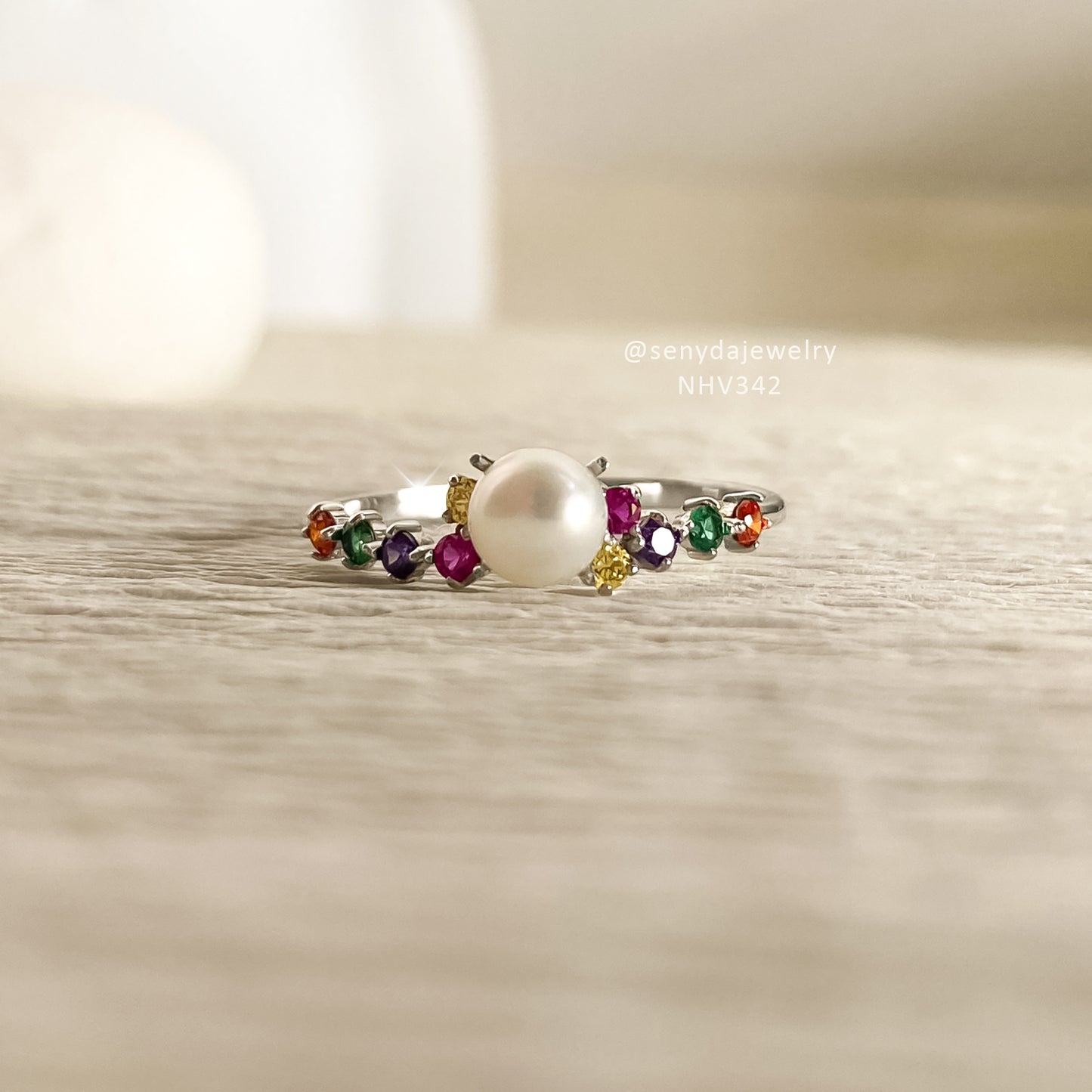 Senyda 10K Solid Gold Natural Pearl Ring