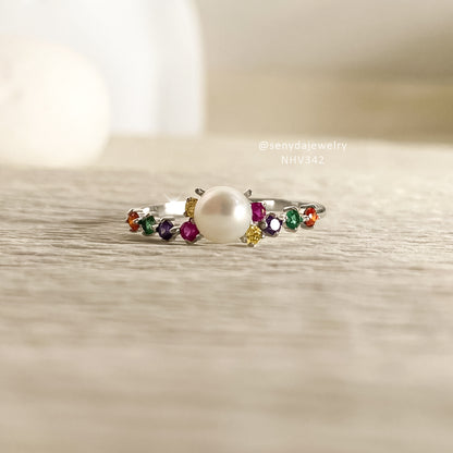 Senyda 10K Solid Gold Natural Pearl Ring