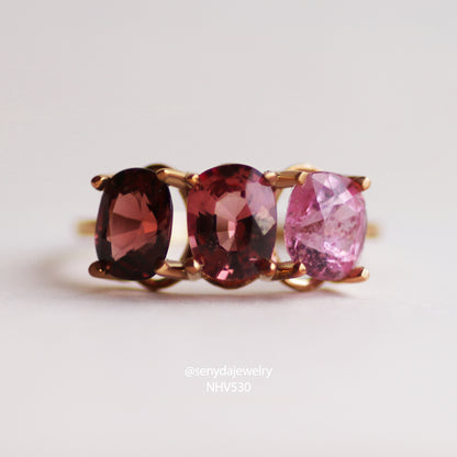 Senyda 14K Solid Gold Natural Pink Spinel Ring