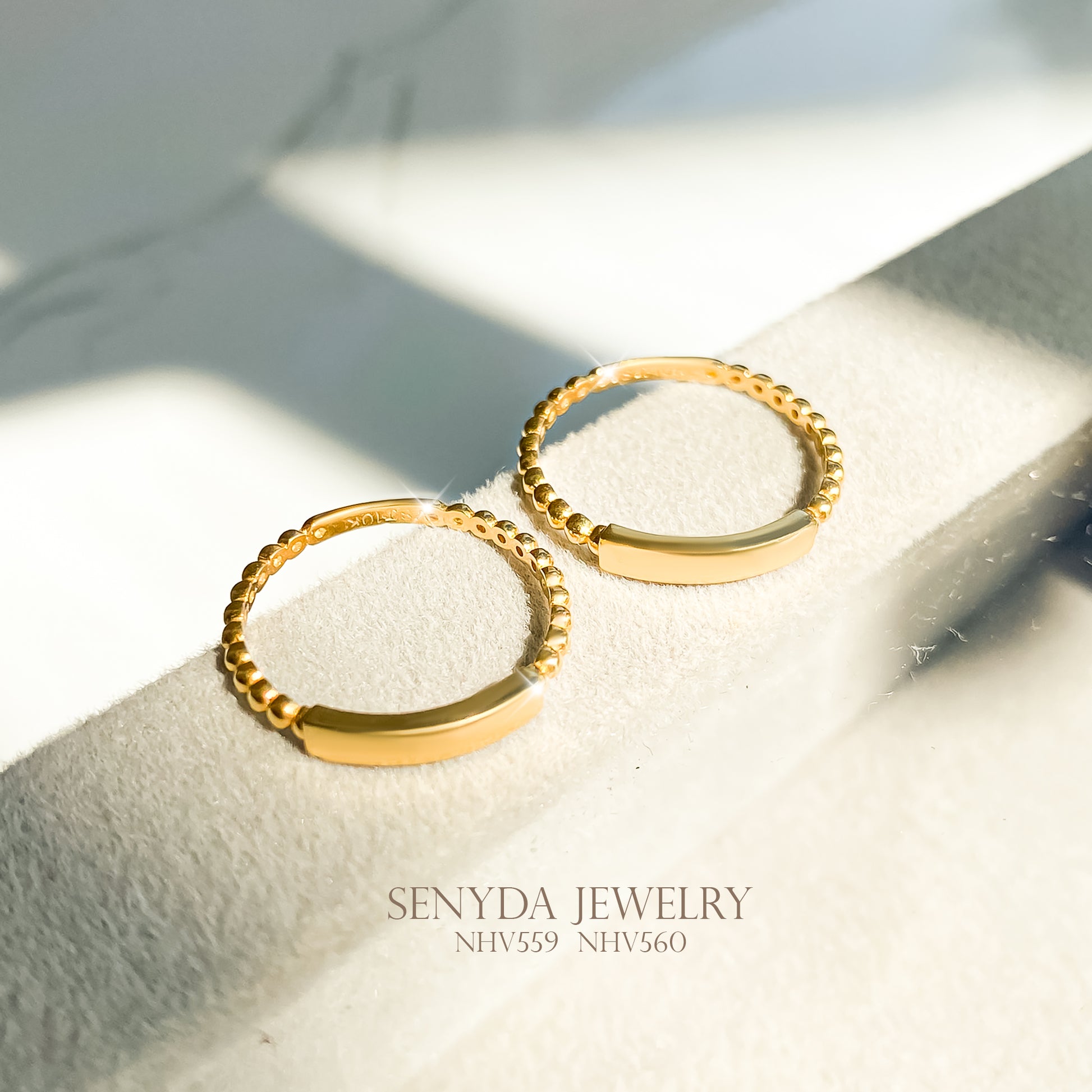 Senyda Beads Ring With Custom Rectangular Face