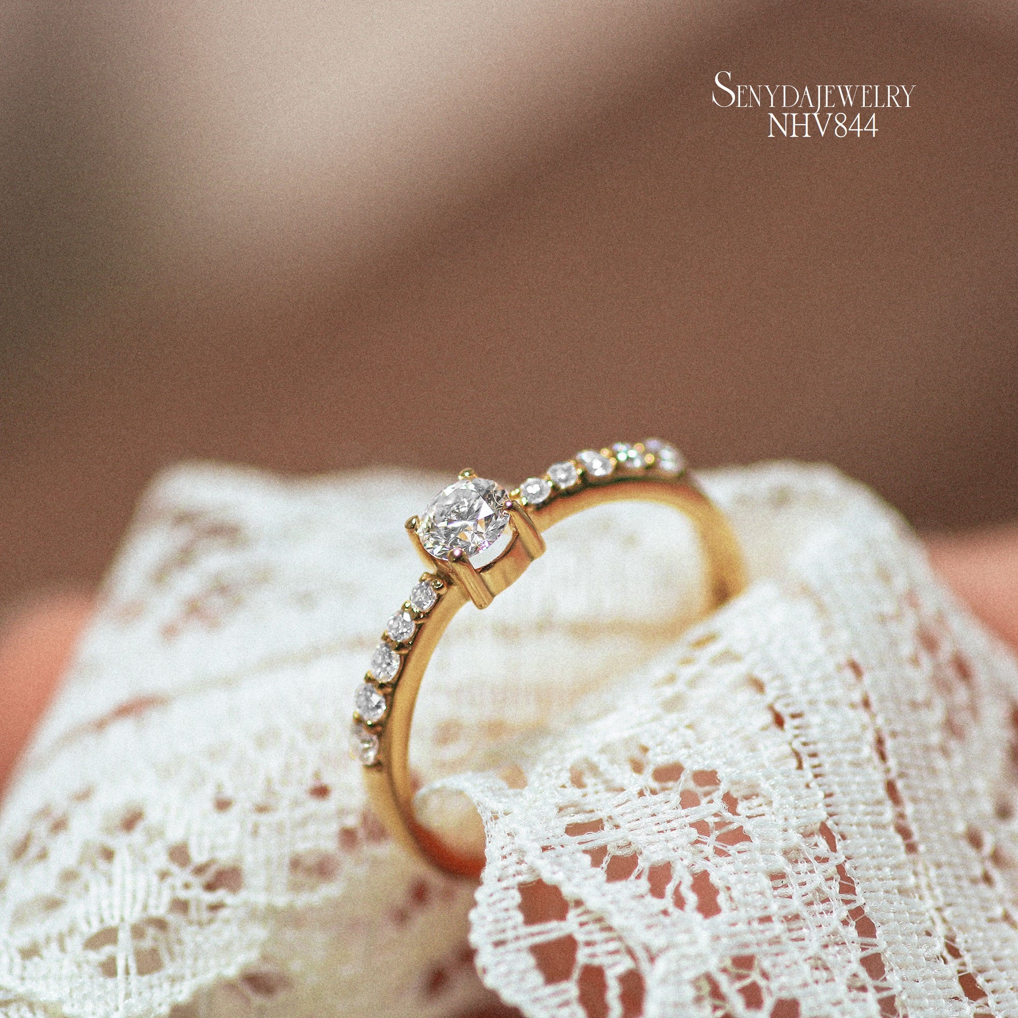 Twisted Engagement Ring 14k Yellow Gold