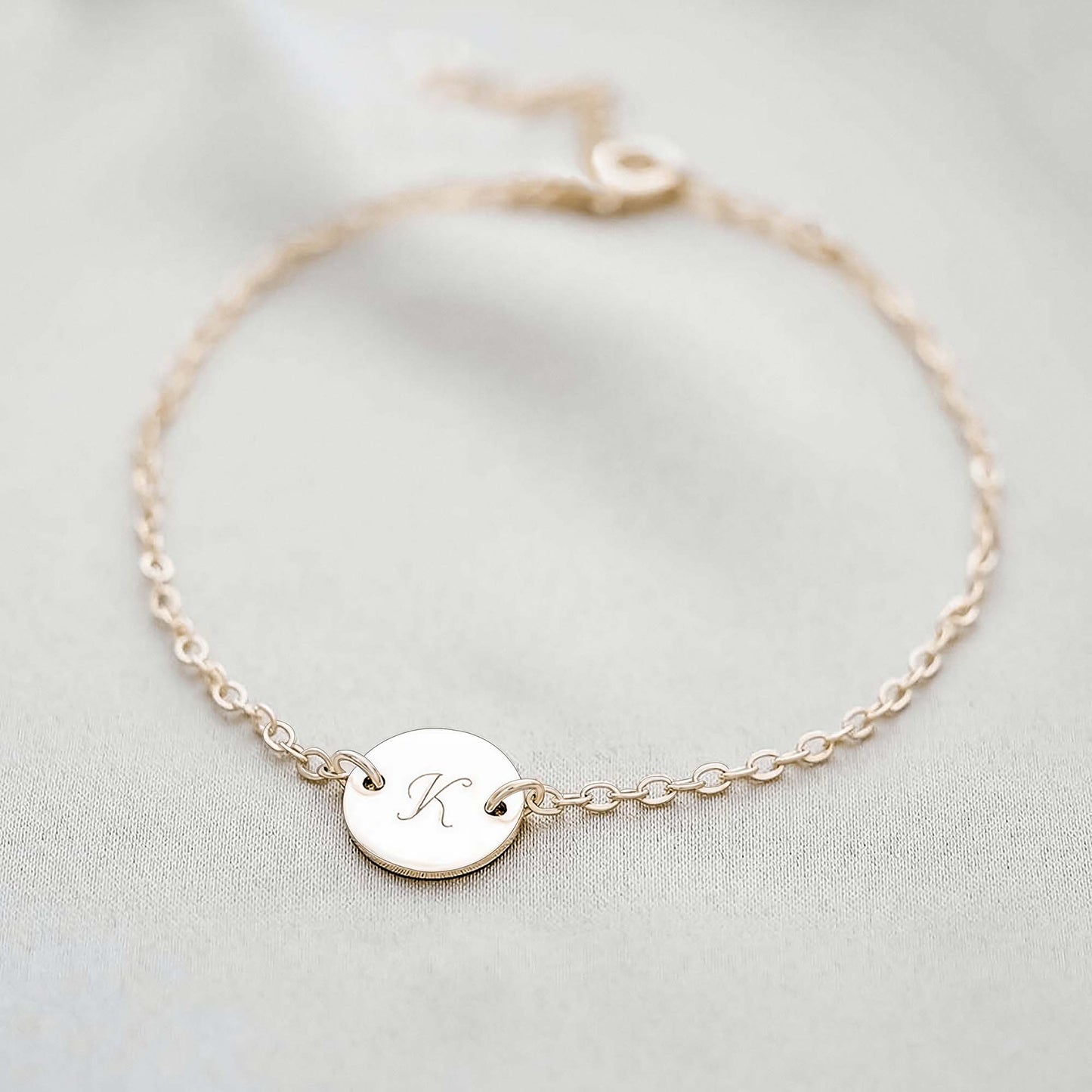 Personalized Engraved Round Disc Bracelet