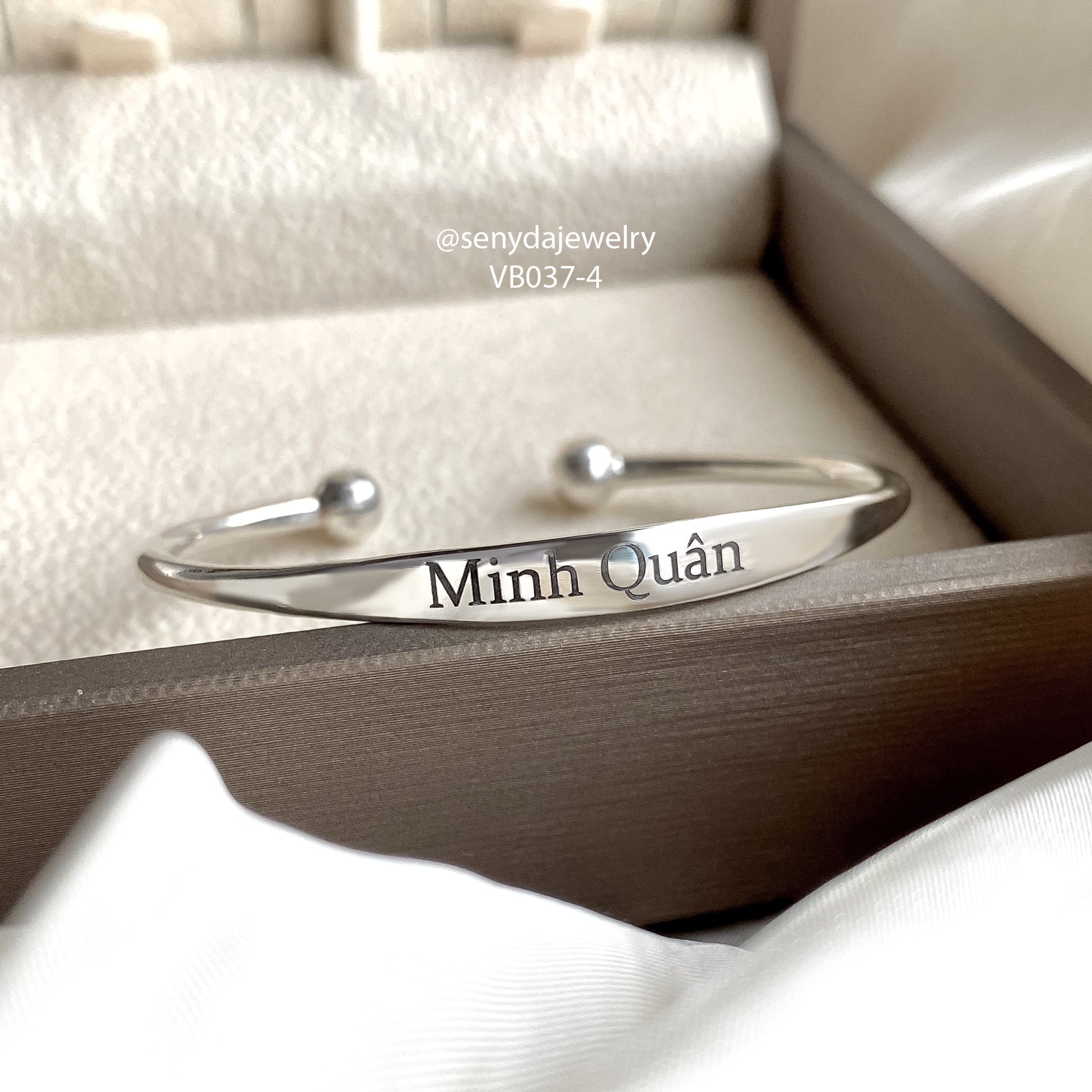 Custom Engraved Name Cuff Bracelet