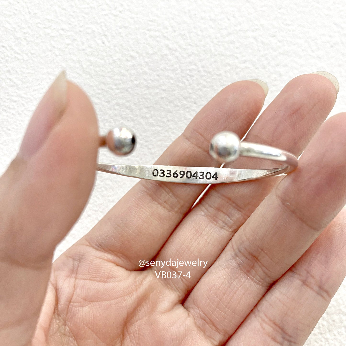 Custom Engraved Name Cuff Bracelet