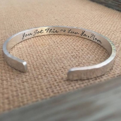 Custom Engraved Name Cuff Bracelet