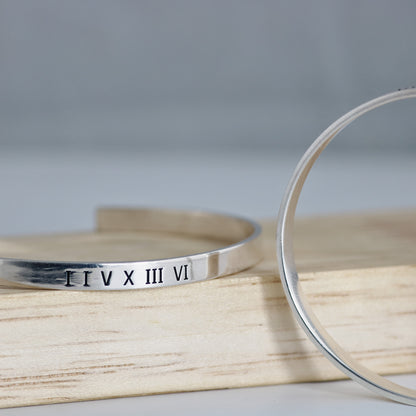 Custom Engraved Name Cuff Bracelet